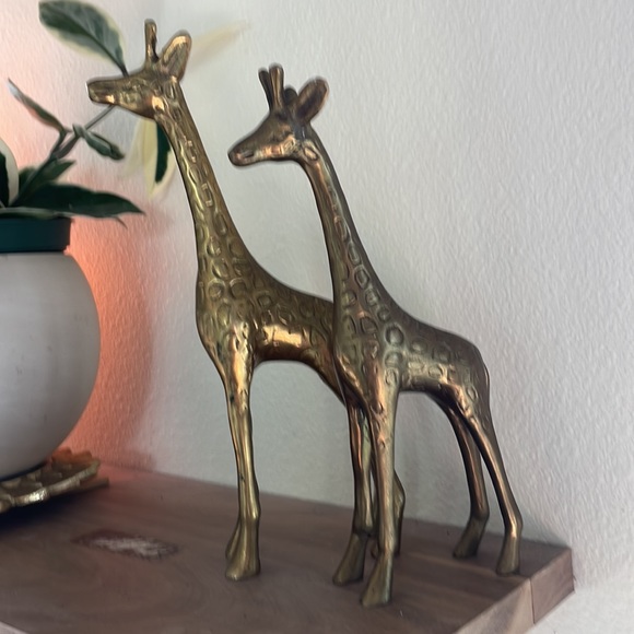 Vintage Solid Brass Giraffes - Picture 3 of 15